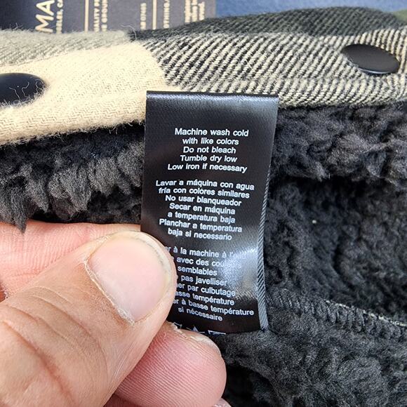 Matix Mens Shirt Jacket Shacket Medium Plaid Fleece Lined Snap Front Outdoors - Picture 8 of 15